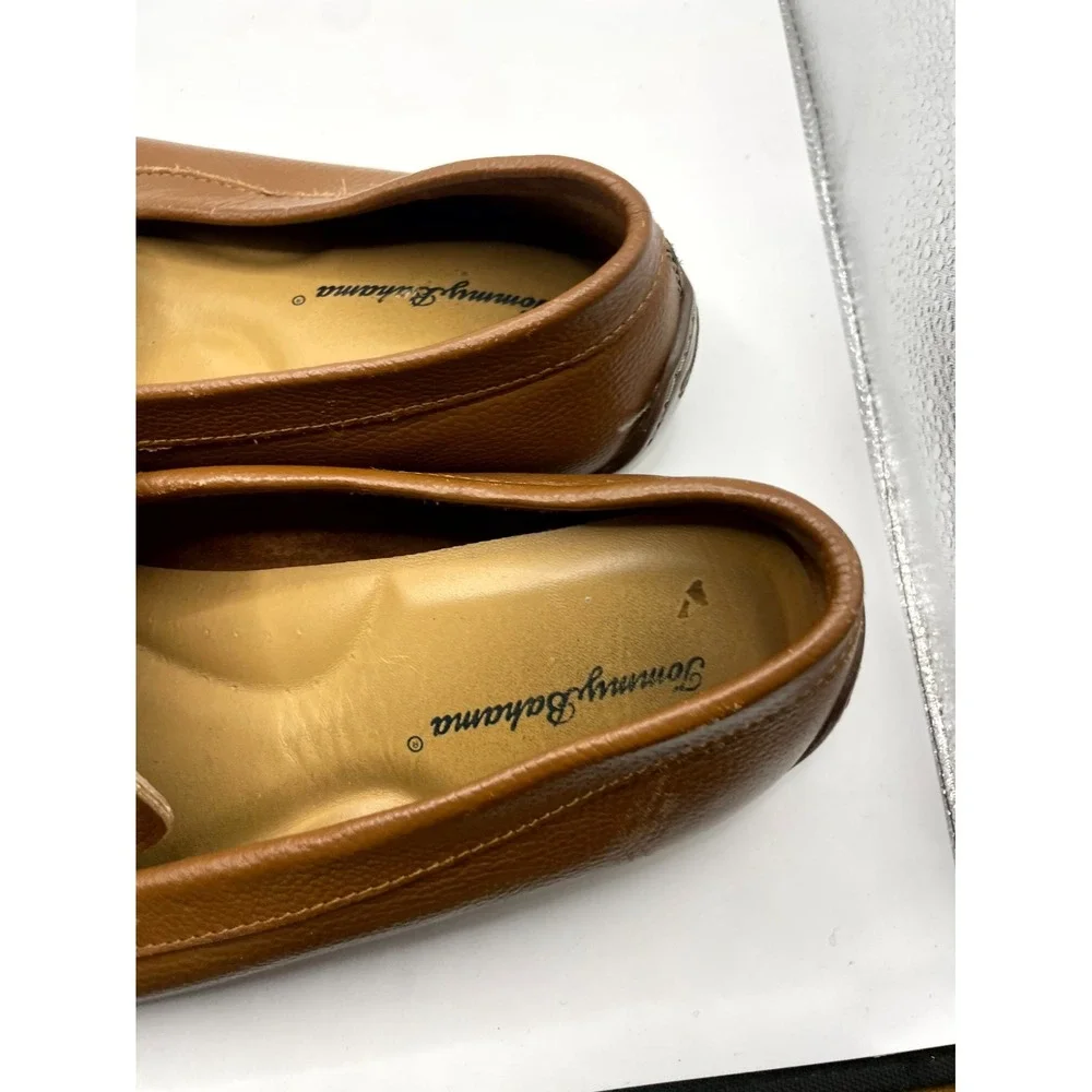 Tommy Bahama Orion Drivers Loafers Mens 9 Brown Leather Moc Toe TB7S00045